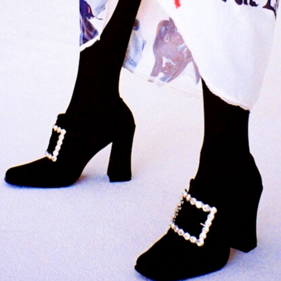 Jeffrey Campbell Shoes - Nostalgia Jeffrey Campbell platform crushed velvet loafer size 10 NWOB